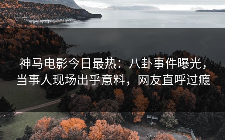 神马电影今日最热：八卦事件曝光，当事人现场出乎意料，网友直呼过瘾