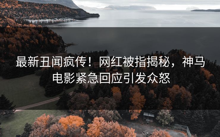最新丑闻疯传！网红被指揭秘，神马电影紧急回应引发众怒