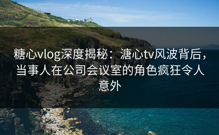 糖心vlog深度揭秘：溏心tv风波背后，当事人在公司会议室的角色疯狂令人意外
