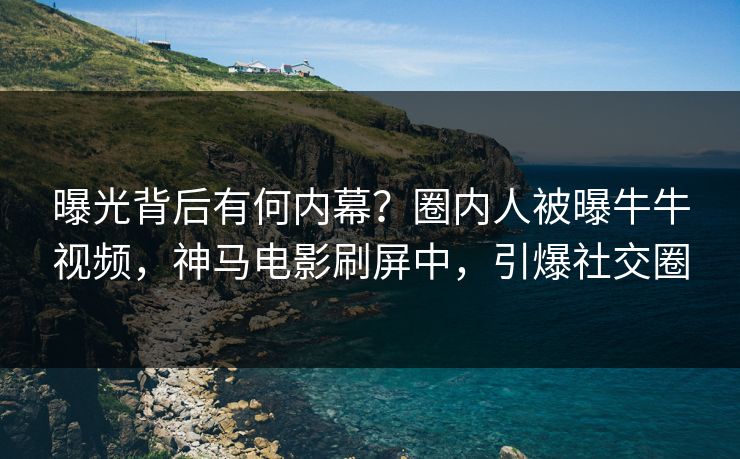 曝光背后有何内幕？圈内人被曝牛牛视频，神马电影刷屏中，引爆社交圈