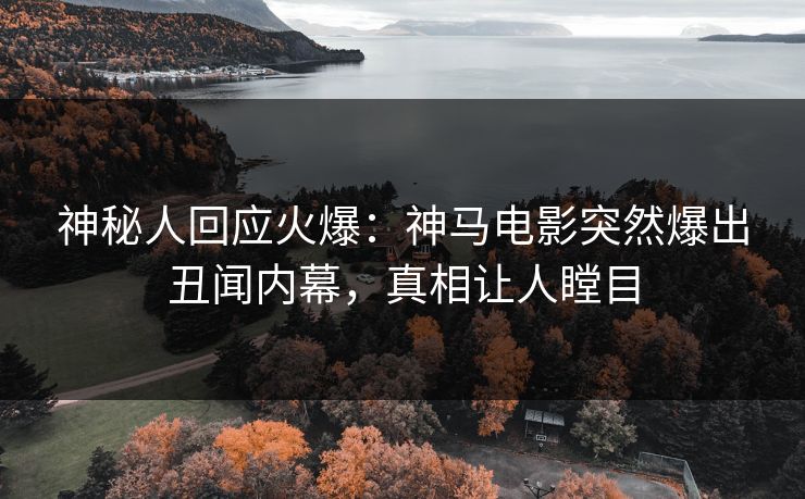 神秘人回应火爆：神马电影突然爆出丑闻内幕，真相让人瞠目